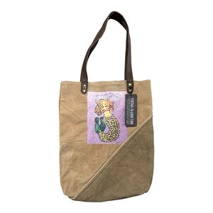Recycled Military Tent Canvas Tote Bag Boho Handmade Upcycled One of a Kind NWT